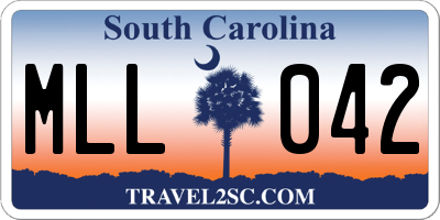 SC license plate MLL042