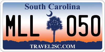 SC license plate MLL050