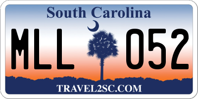 SC license plate MLL052