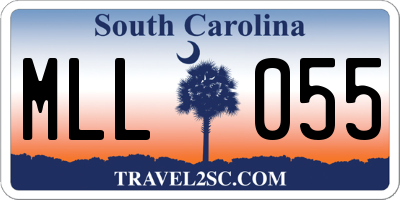 SC license plate MLL055