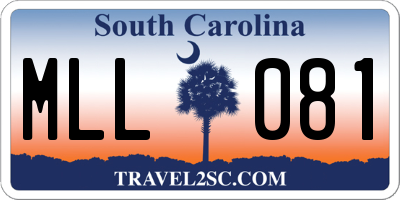 SC license plate MLL081