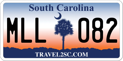 SC license plate MLL082