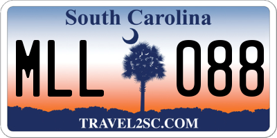 SC license plate MLL088