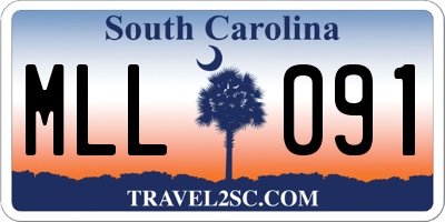 SC license plate MLL091