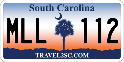 SC license plate MLL112