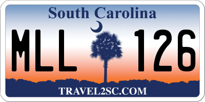 SC license plate MLL126
