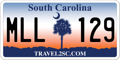SC license plate MLL129
