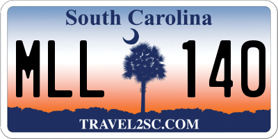 SC license plate MLL140