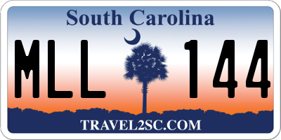 SC license plate MLL144