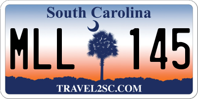 SC license plate MLL145