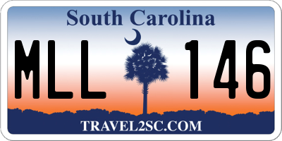 SC license plate MLL146