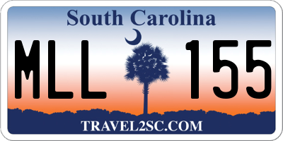 SC license plate MLL155