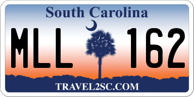 SC license plate MLL162