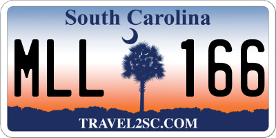 SC license plate MLL166