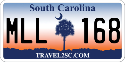 SC license plate MLL168