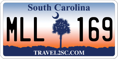 SC license plate MLL169