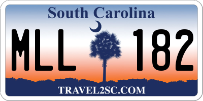 SC license plate MLL182