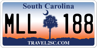 SC license plate MLL188