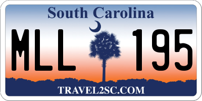 SC license plate MLL195