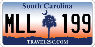 SC license plate MLL199