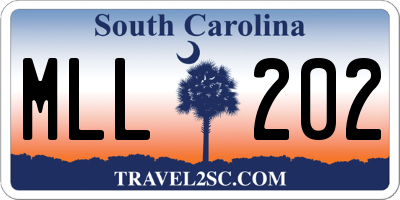 SC license plate MLL202