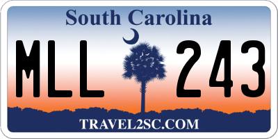 SC license plate MLL243