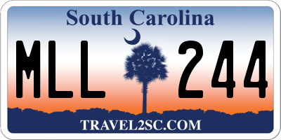 SC license plate MLL244