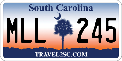 SC license plate MLL245