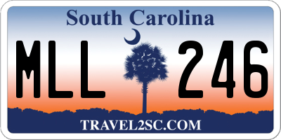 SC license plate MLL246