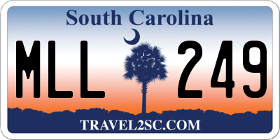 SC license plate MLL249