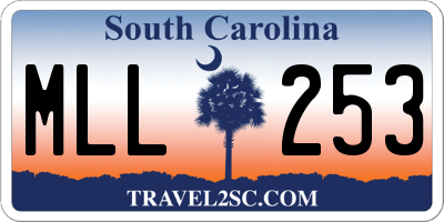 SC license plate MLL253