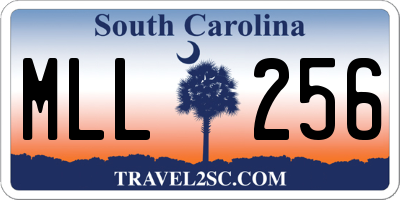 SC license plate MLL256