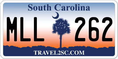 SC license plate MLL262
