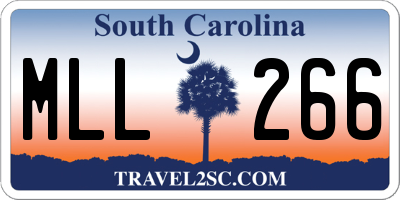 SC license plate MLL266