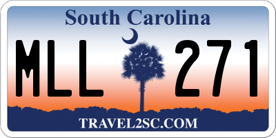 SC license plate MLL271