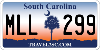 SC license plate MLL299