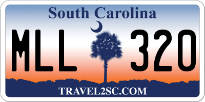 SC license plate MLL320
