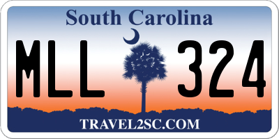 SC license plate MLL324