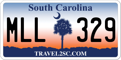 SC license plate MLL329