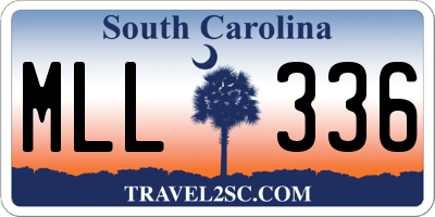 SC license plate MLL336