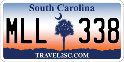 SC license plate MLL338