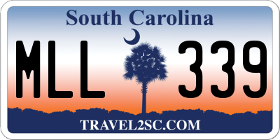 SC license plate MLL339