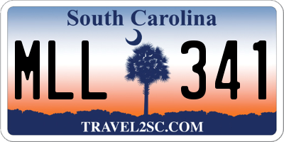 SC license plate MLL341