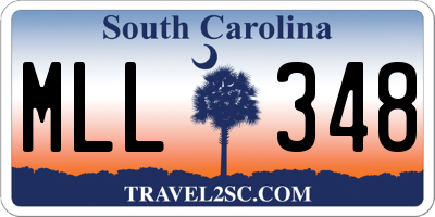 SC license plate MLL348