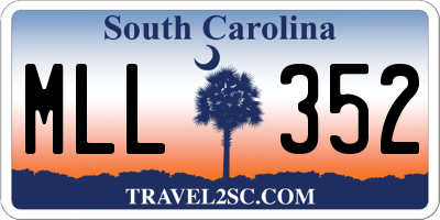 SC license plate MLL352