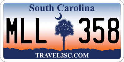 SC license plate MLL358