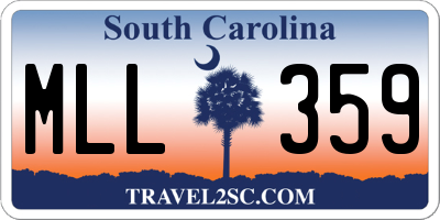 SC license plate MLL359