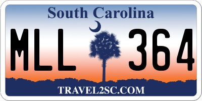 SC license plate MLL364