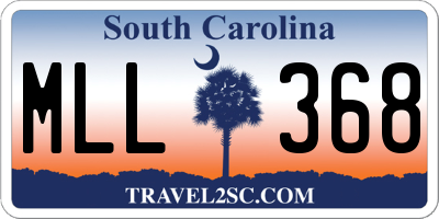 SC license plate MLL368
