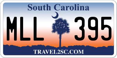 SC license plate MLL395